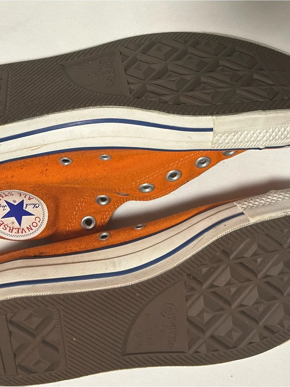 Converse Orange Canvas Low-Top Sneakers with Navy Trim - Picture 5 of 5